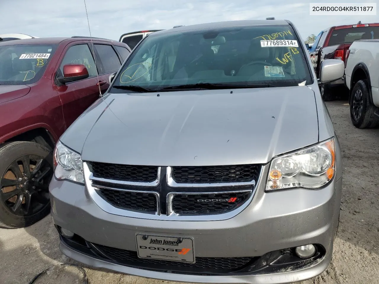 2019 Dodge Grand Caravan Sxt VIN: 2C4RDGCG4KR511877 Lot: 77689314