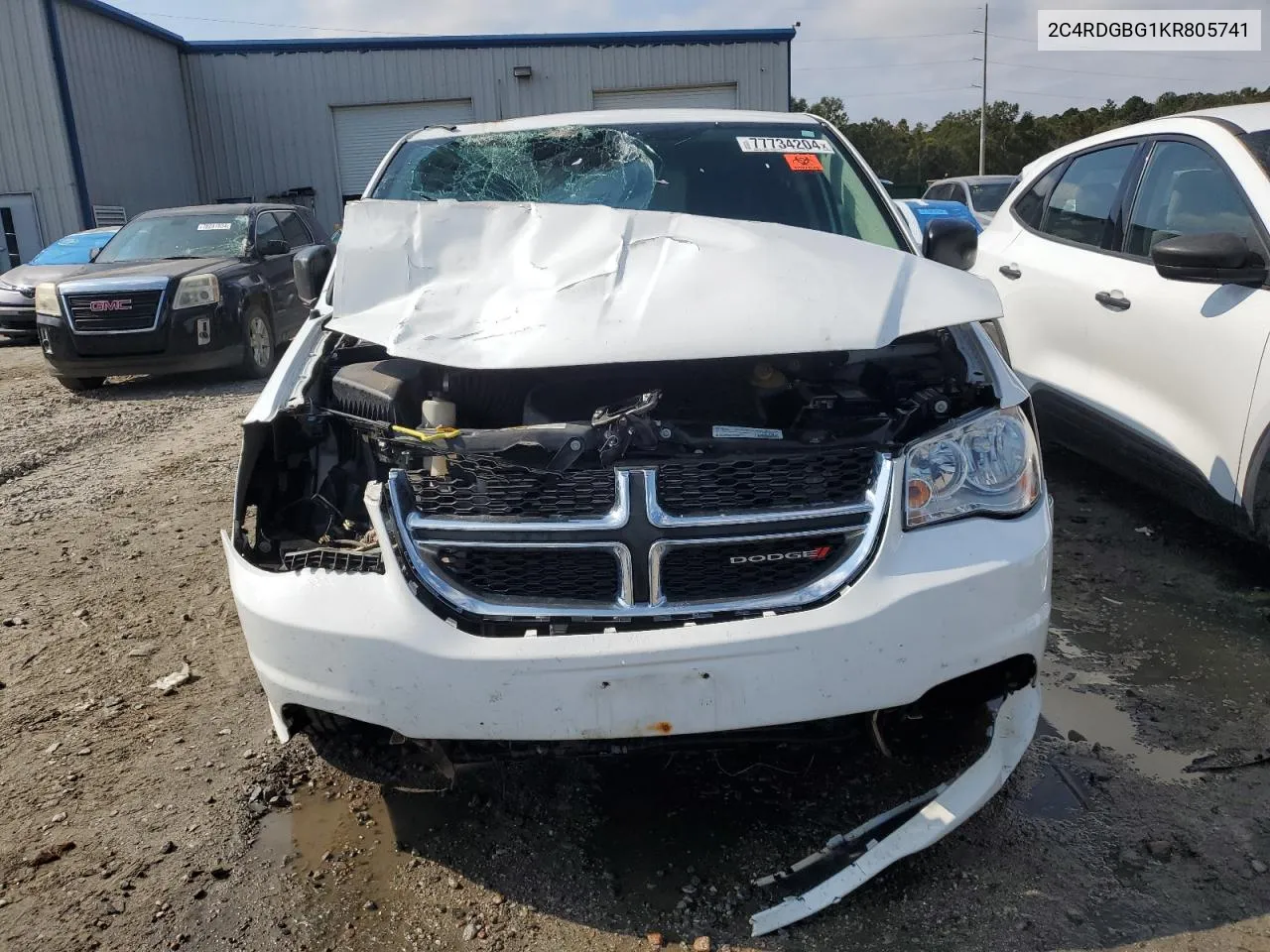 2019 Dodge Grand Caravan Se VIN: 2C4RDGBG1KR805741 Lot: 77734204