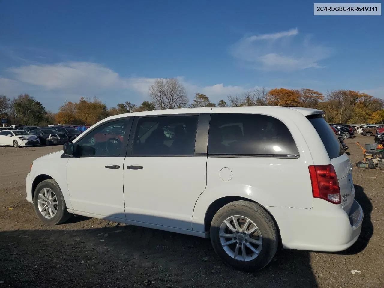 2019 Dodge Grand Caravan Se VIN: 2C4RDGBG4KR649341 Lot: 78093694