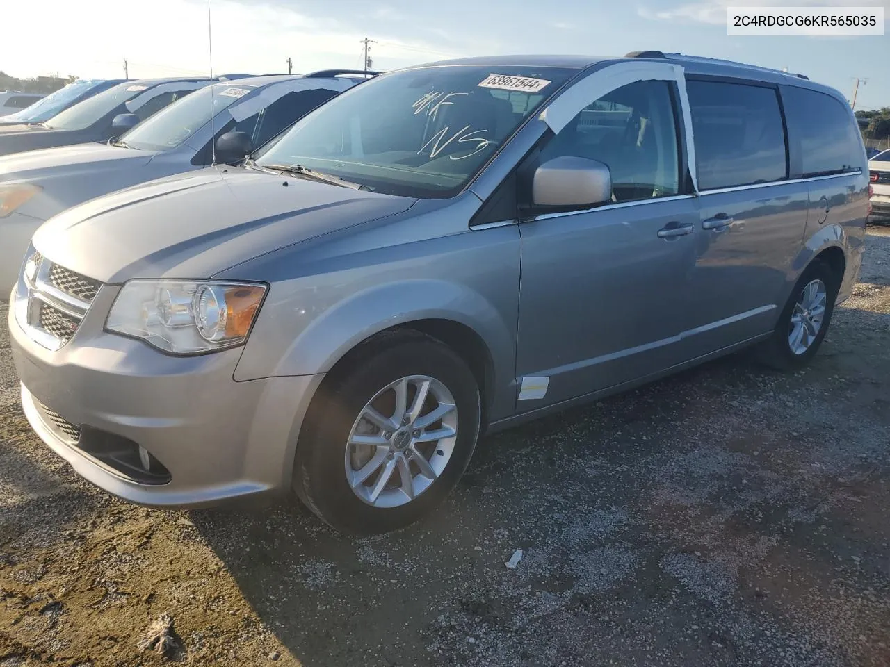 2019 Dodge Grand Caravan Sxt VIN: 2C4RDGCG6KR565035 Lot: 78240854