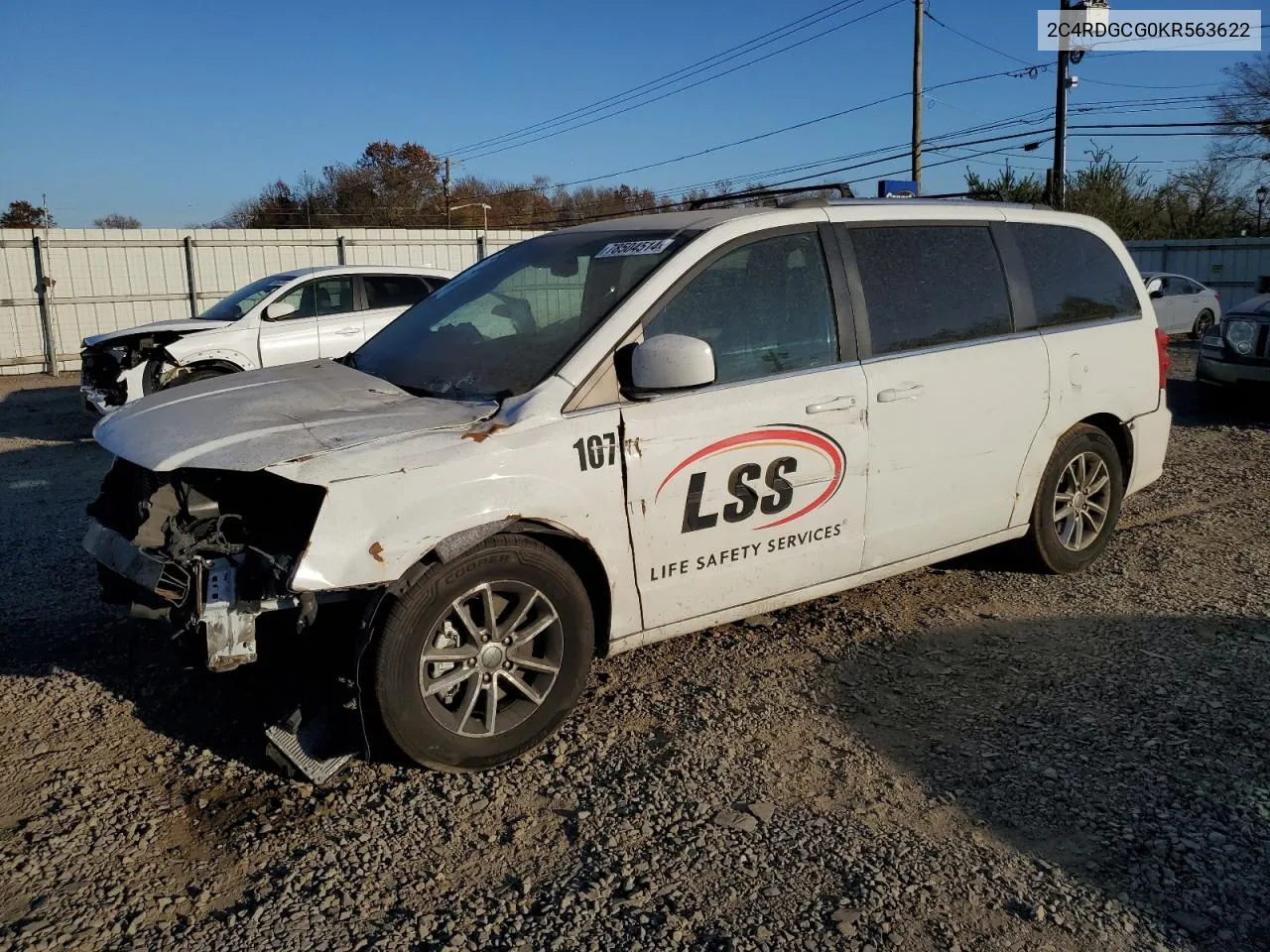 2019 Dodge Grand Caravan Sxt VIN: 2C4RDGCG0KR563622 Lot: 78504514