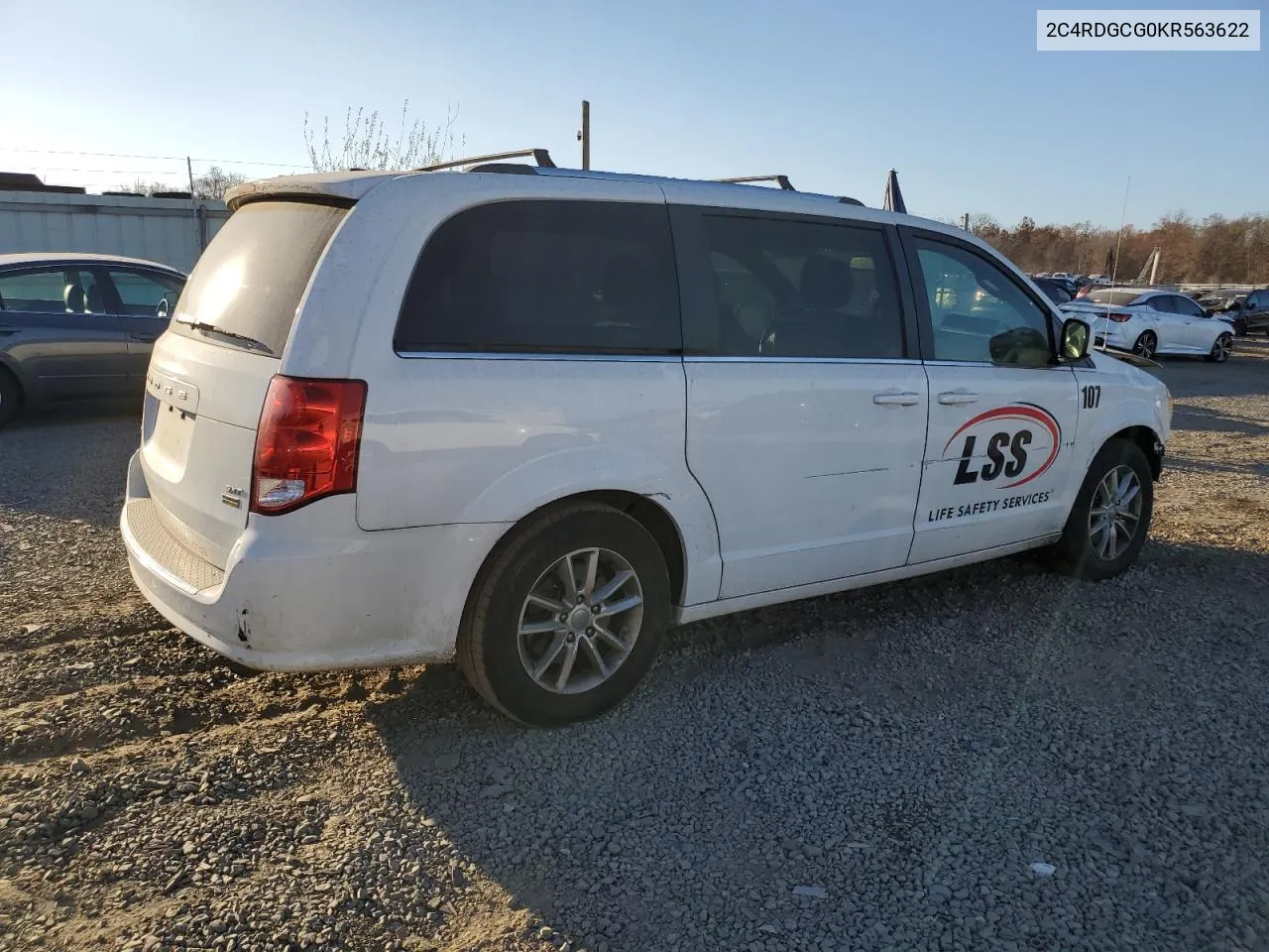 2019 Dodge Grand Caravan Sxt VIN: 2C4RDGCG0KR563622 Lot: 78504514