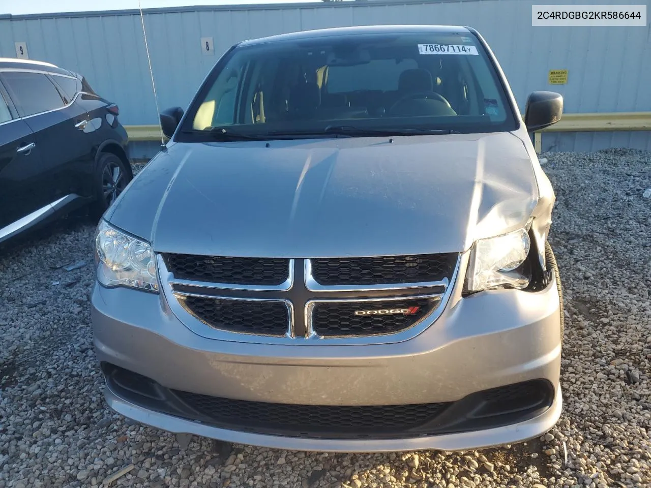 2019 Dodge Grand Caravan Se VIN: 2C4RDGBG2KR586644 Lot: 78667114