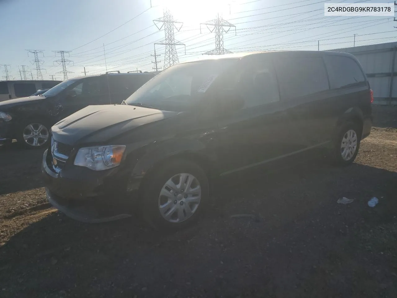 2019 Dodge Grand Caravan Se VIN: 2C4RDGBG9KR783178 Lot: 78897354