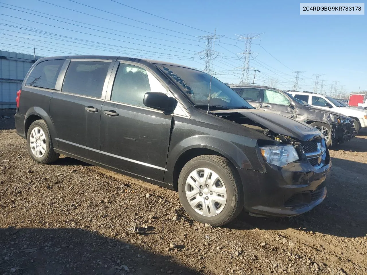 2019 Dodge Grand Caravan Se VIN: 2C4RDGBG9KR783178 Lot: 78897354