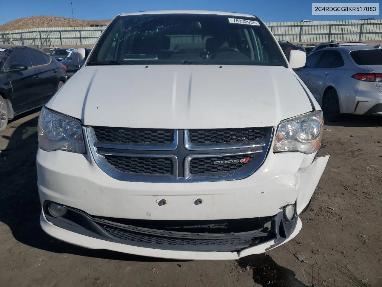 2019 Dodge Grand Caravan Sxt VIN: 2C4RDGCG8KR517083 Lot: 78930054