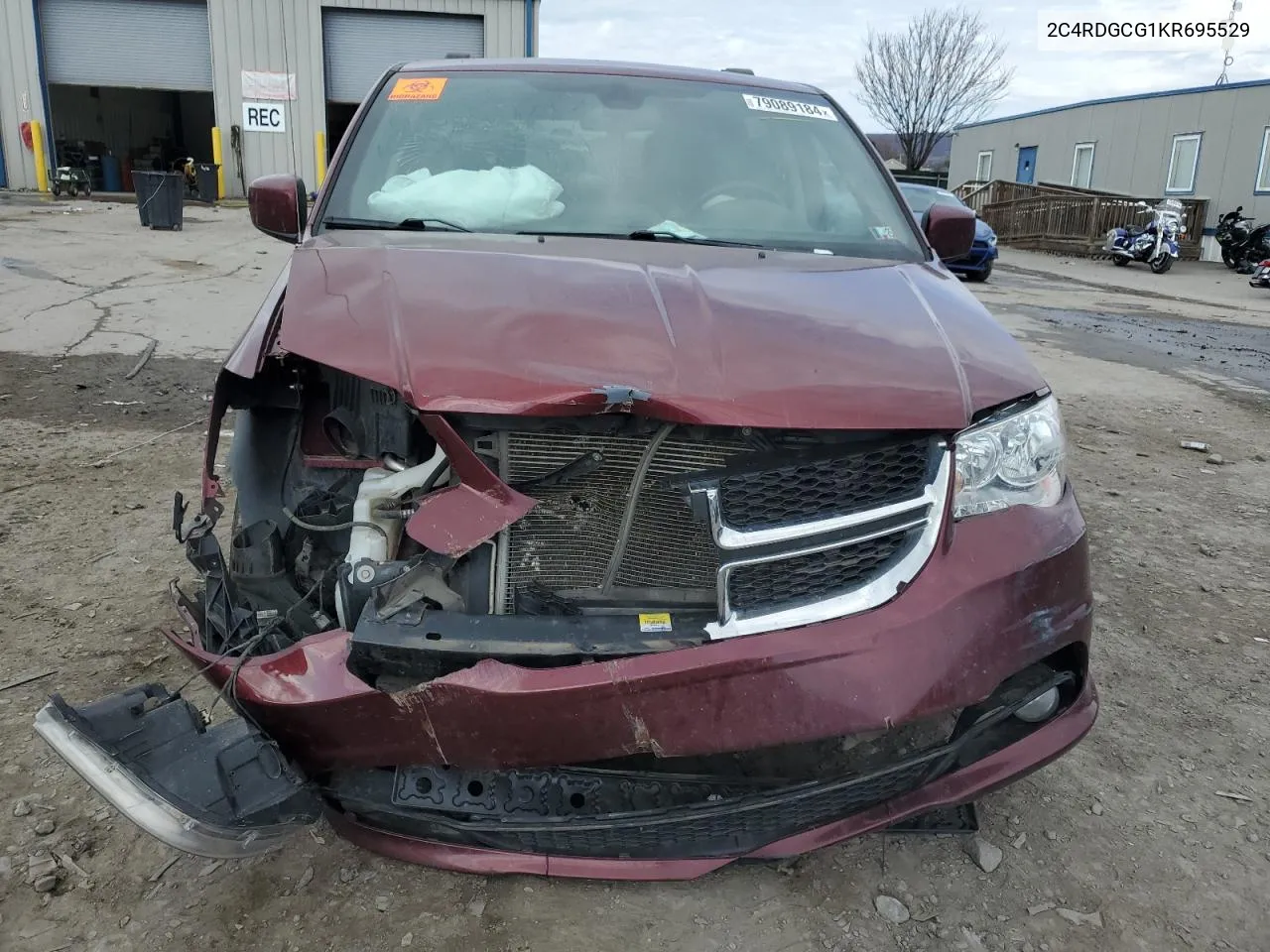 2019 Dodge Grand Caravan Sxt VIN: 2C4RDGCG1KR695529 Lot: 79089184