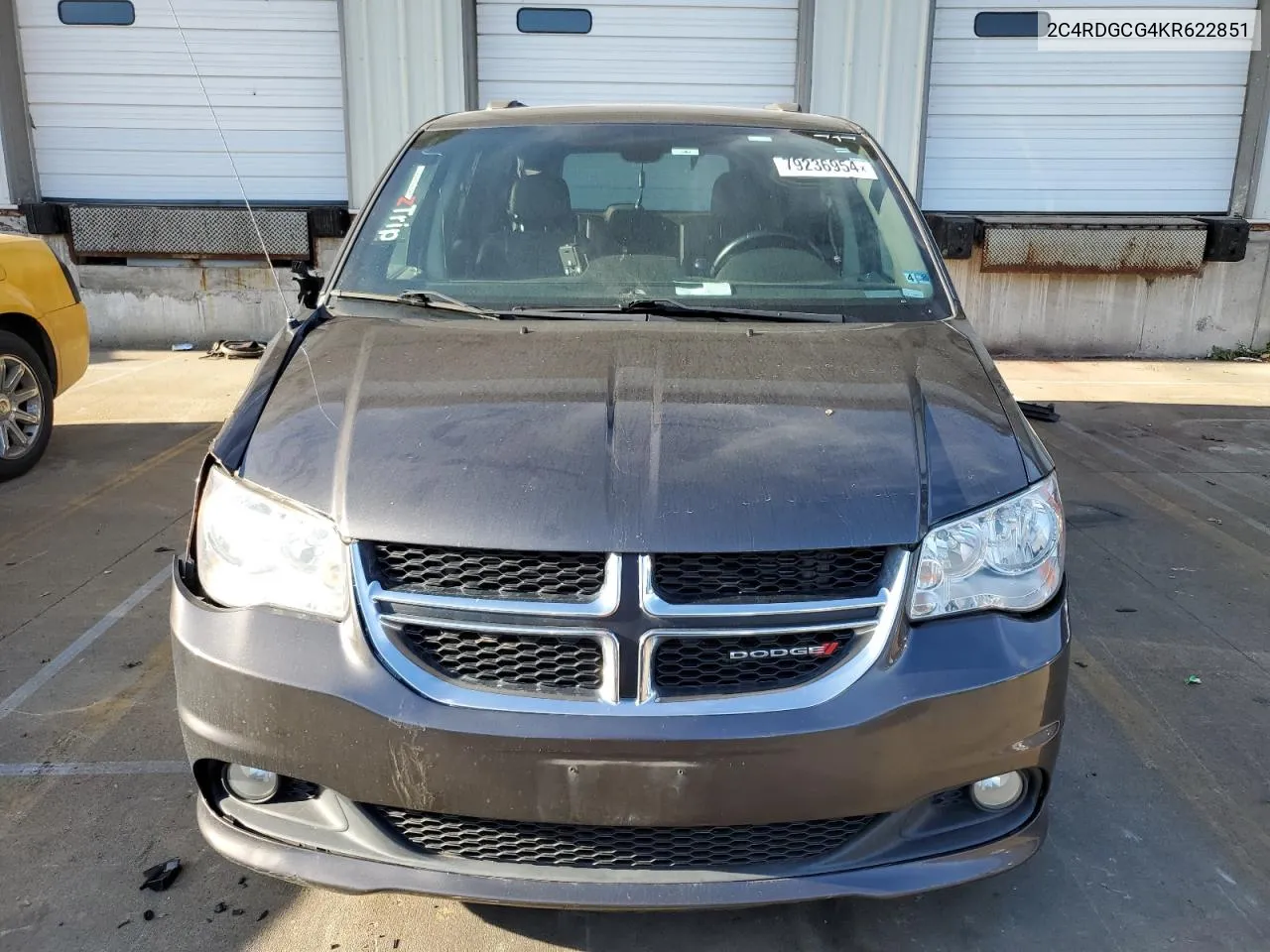 2019 Dodge Grand Caravan Sxt VIN: 2C4RDGCG4KR622851 Lot: 79236954