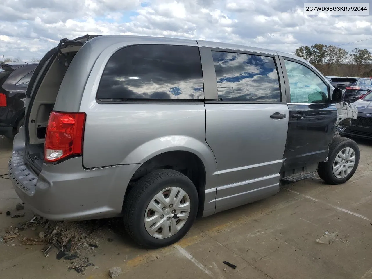 2019 Dodge Grand Caravan Se VIN: 2C7WDGBG3KR792044 Lot: 79237604