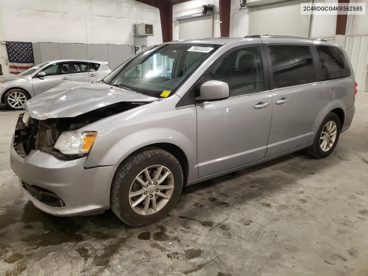 2019 Dodge Grand Caravan Sxt VIN: 2C4RDGCG4KR562585 Lot: 79633324