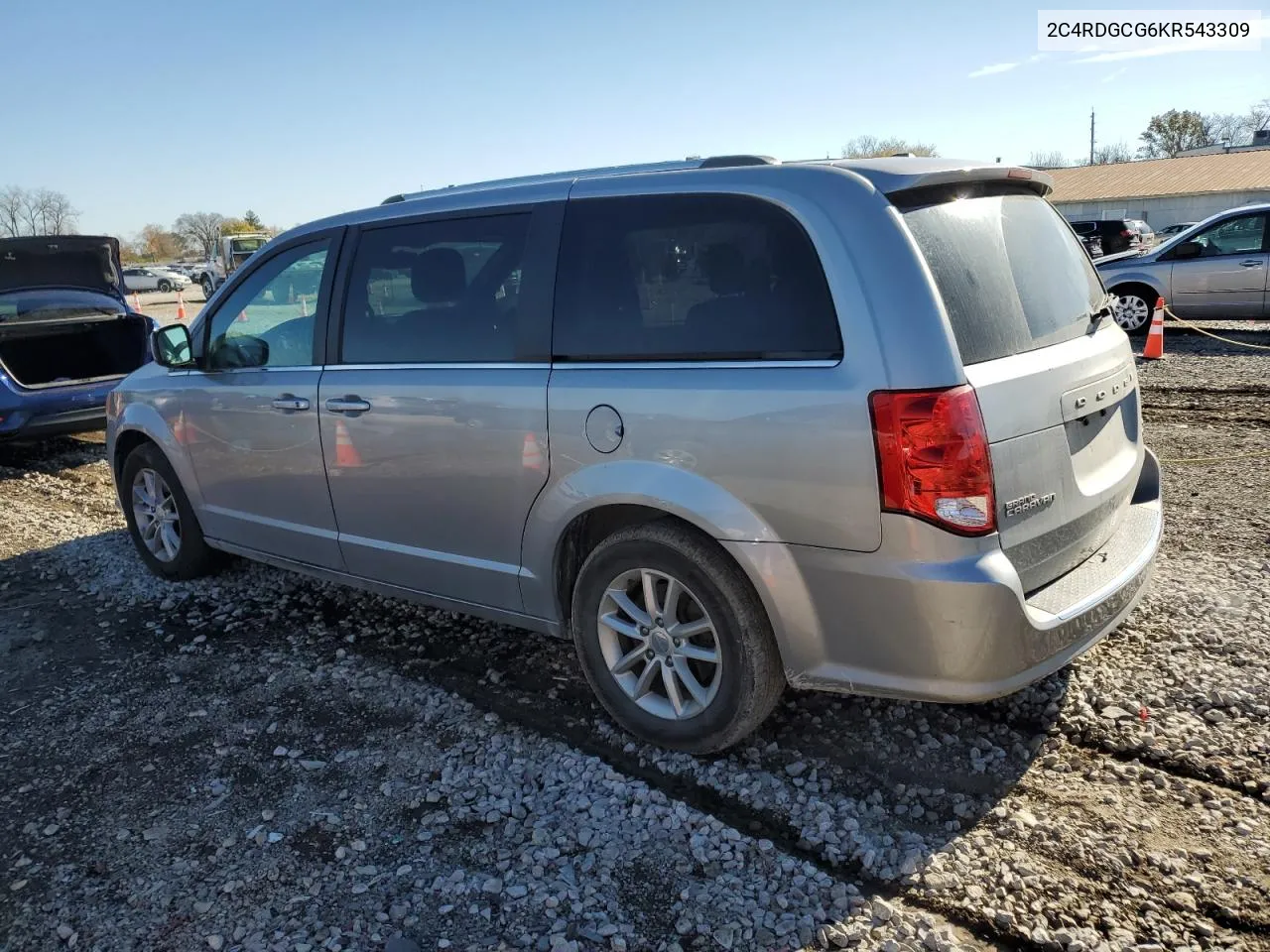 2019 Dodge Grand Caravan Sxt VIN: 2C4RDGCG6KR543309 Lot: 79801744