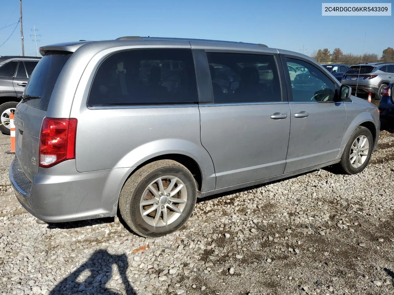 2019 Dodge Grand Caravan Sxt VIN: 2C4RDGCG6KR543309 Lot: 79801744