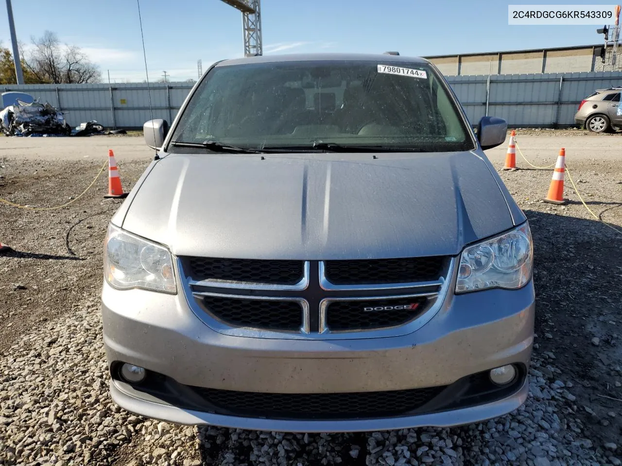 2019 Dodge Grand Caravan Sxt VIN: 2C4RDGCG6KR543309 Lot: 79801744