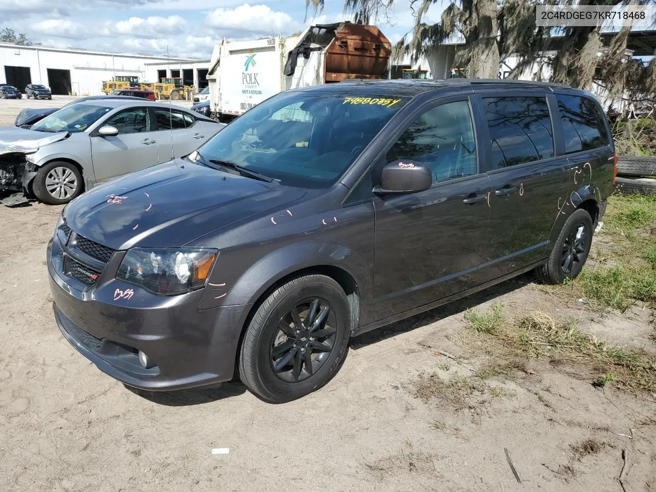 2019 Dodge Grand Caravan Gt VIN: 2C4RDGEG7KR718468 Lot: 79880354