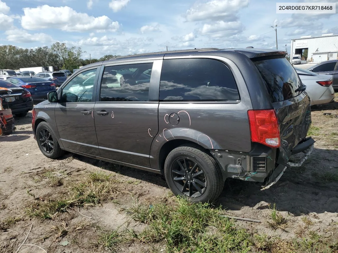 2019 Dodge Grand Caravan Gt VIN: 2C4RDGEG7KR718468 Lot: 79880354