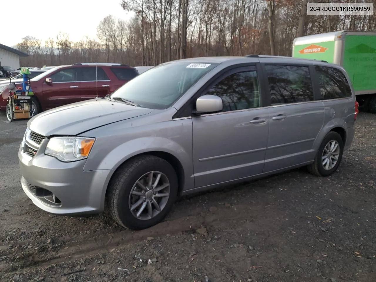 2019 Dodge Grand Caravan Sxt VIN: 2C4RDGCG1KR690959 Lot: 80001104