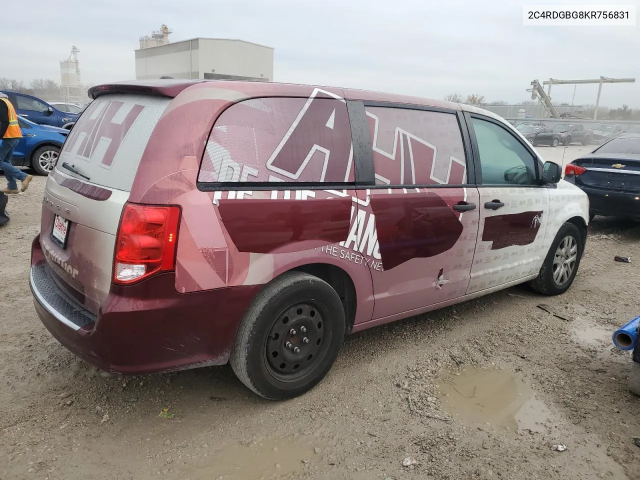 2019 Dodge Grand Caravan Se VIN: 2C4RDGBG8KR756831 Lot: 80063394