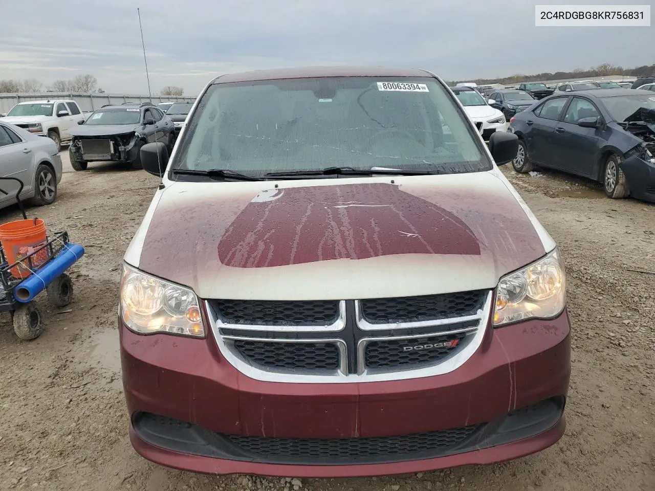 2019 Dodge Grand Caravan Se VIN: 2C4RDGBG8KR756831 Lot: 80063394