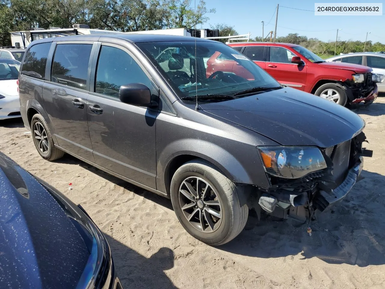 2019 Dodge Grand Caravan Gt VIN: 2C4RDGEGXKR535632 Lot: 80856534