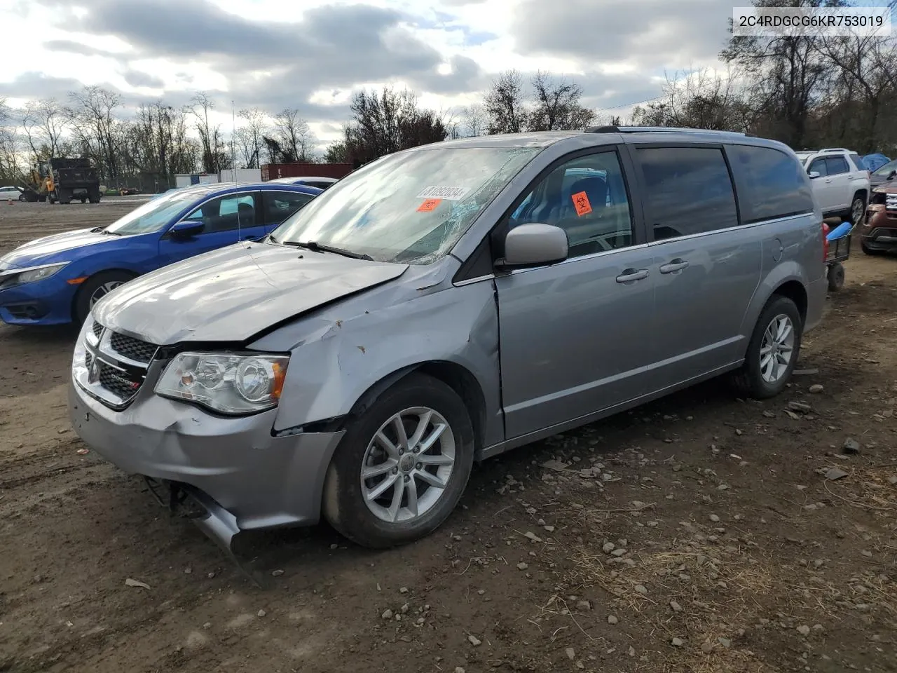 2019 Dodge Grand Caravan Sxt VIN: 2C4RDGCG6KR753019 Lot: 81092034