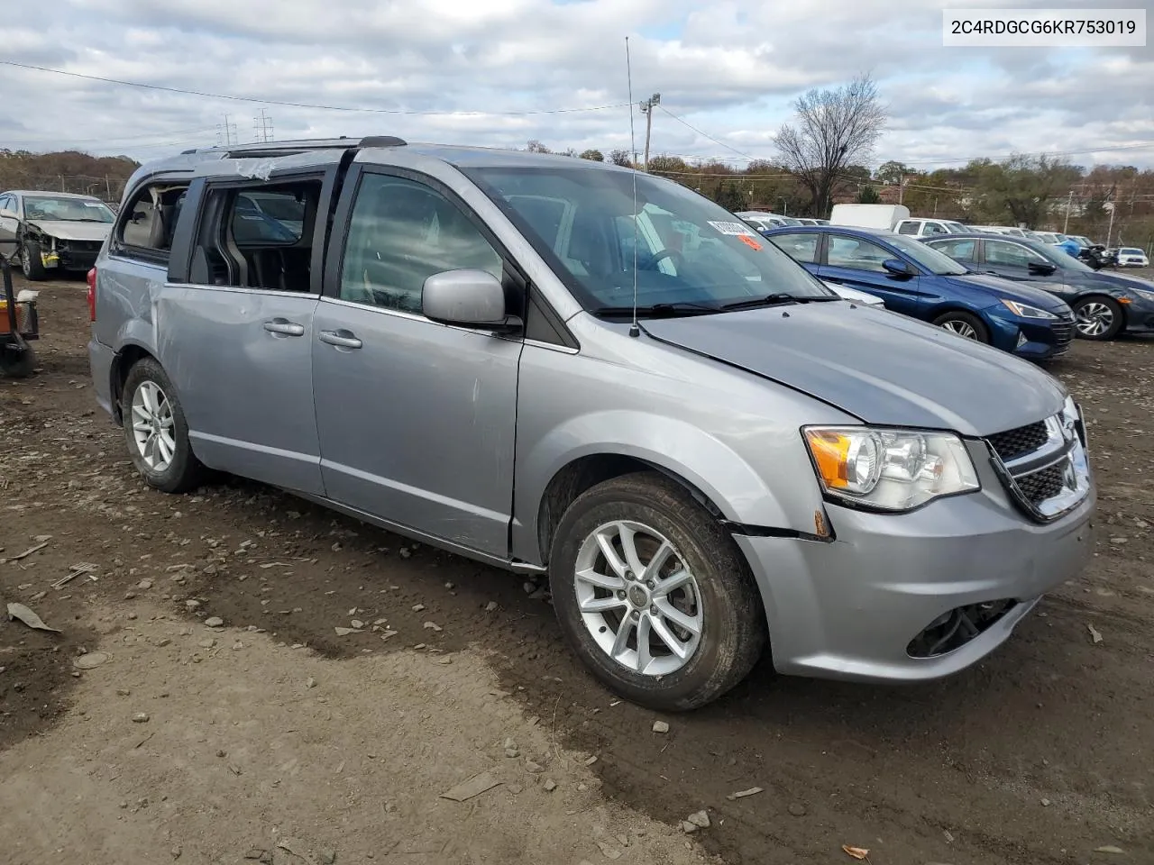 2019 Dodge Grand Caravan Sxt VIN: 2C4RDGCG6KR753019 Lot: 81092034