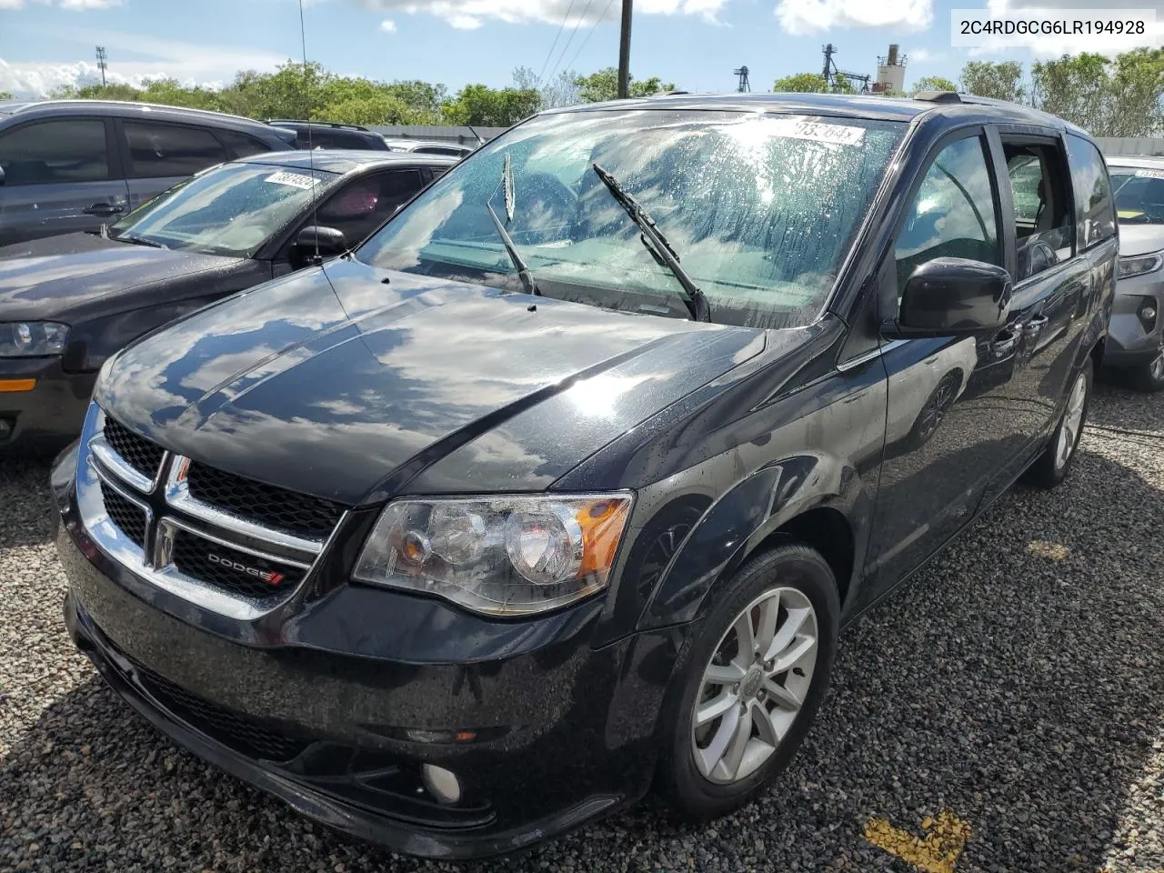 2020 Dodge Grand Caravan Sxt VIN: 2C4RDGCG6LR194928 Lot: 73803264