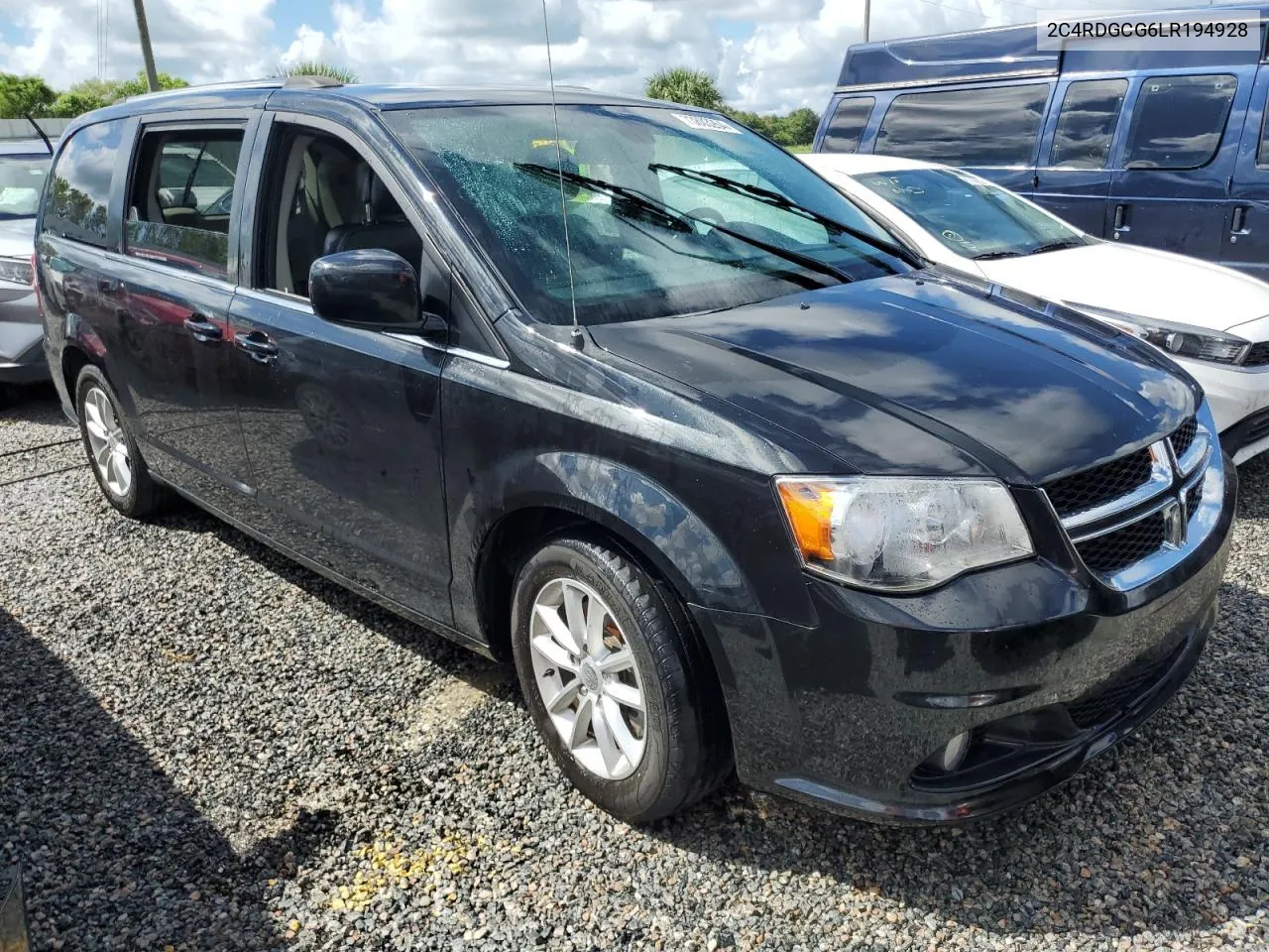 2020 Dodge Grand Caravan Sxt VIN: 2C4RDGCG6LR194928 Lot: 73803264