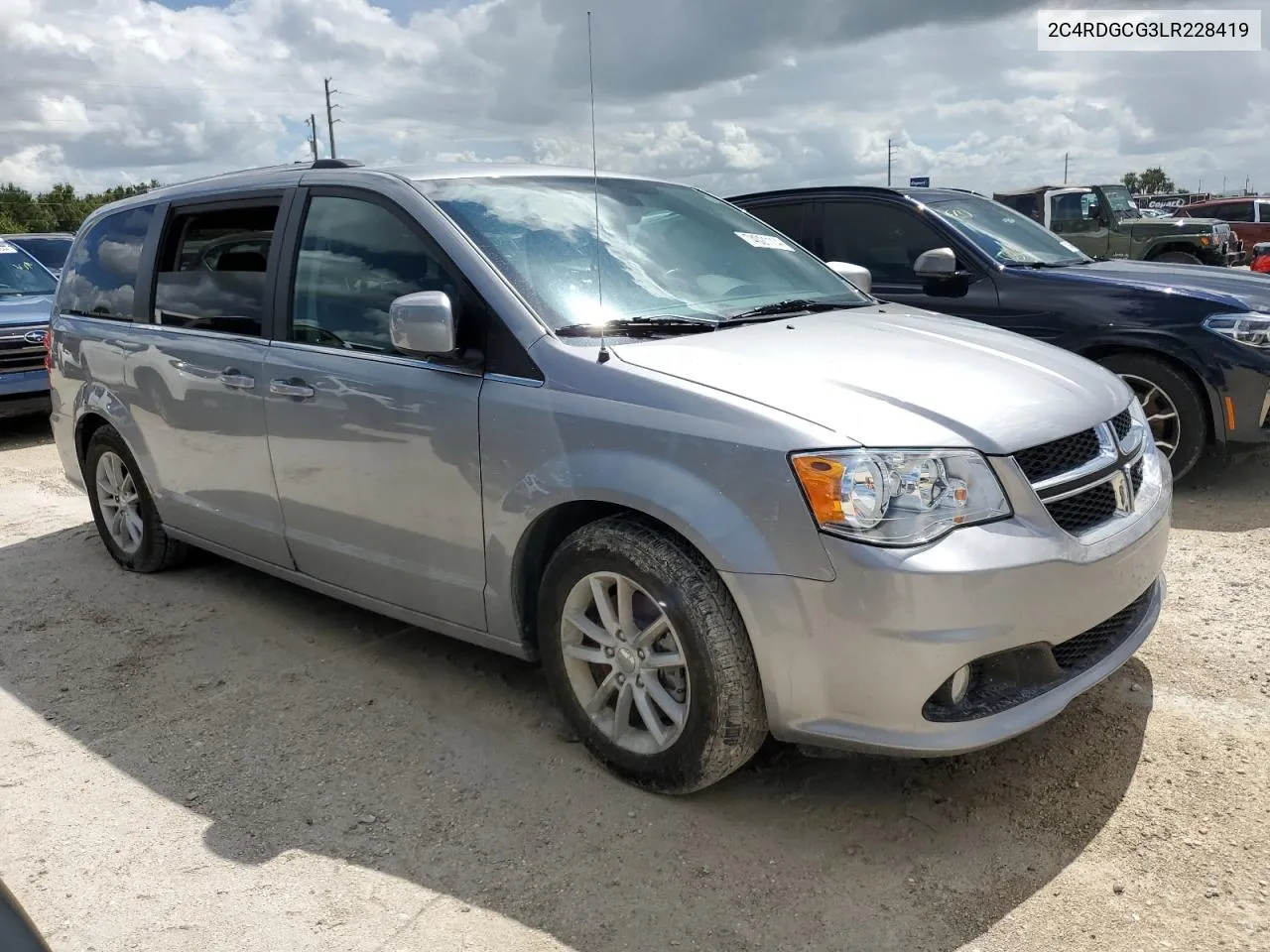 2020 Dodge Grand Caravan Sxt VIN: 2C4RDGCG3LR228419 Lot: 74021114