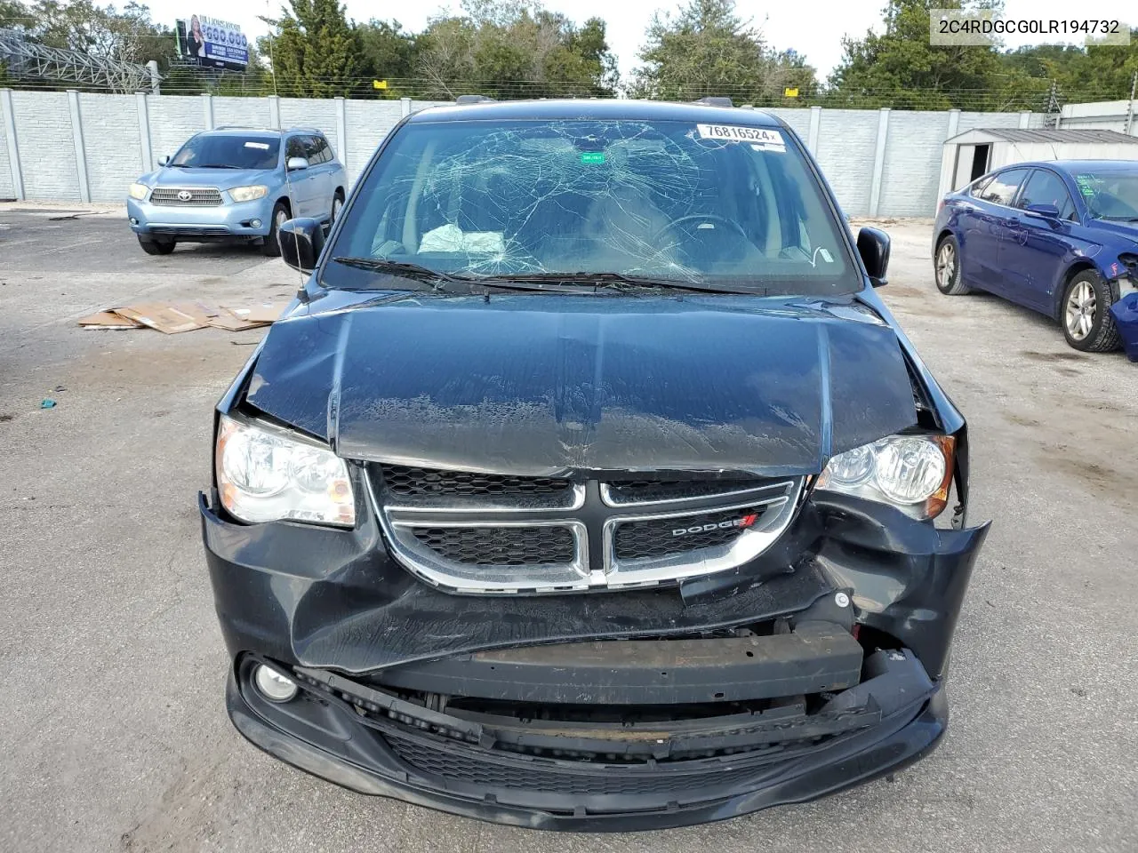 2020 Dodge Grand Caravan Sxt VIN: 2C4RDGCG0LR194732 Lot: 76816524