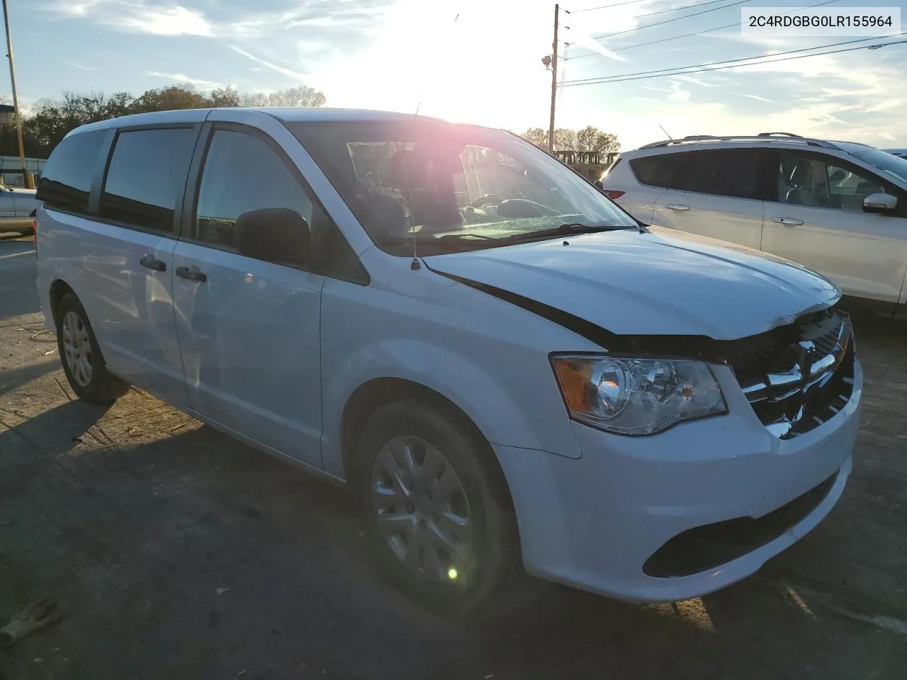 2020 Dodge Grand Caravan Se VIN: 2C4RDGBG0LR155964 Lot: 80457024