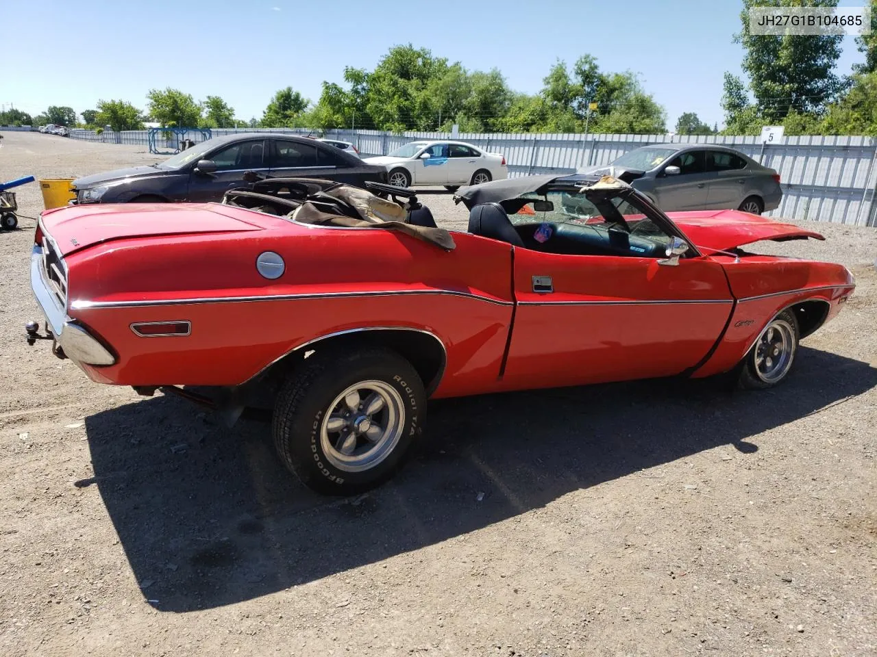 1971 Dodge Challenger VIN: JH27G1B104685 Lot: 59392914