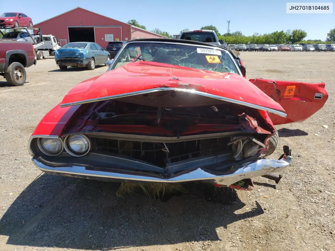 1971 Dodge Challenger VIN: JH27G1B104685 Lot: 59392914