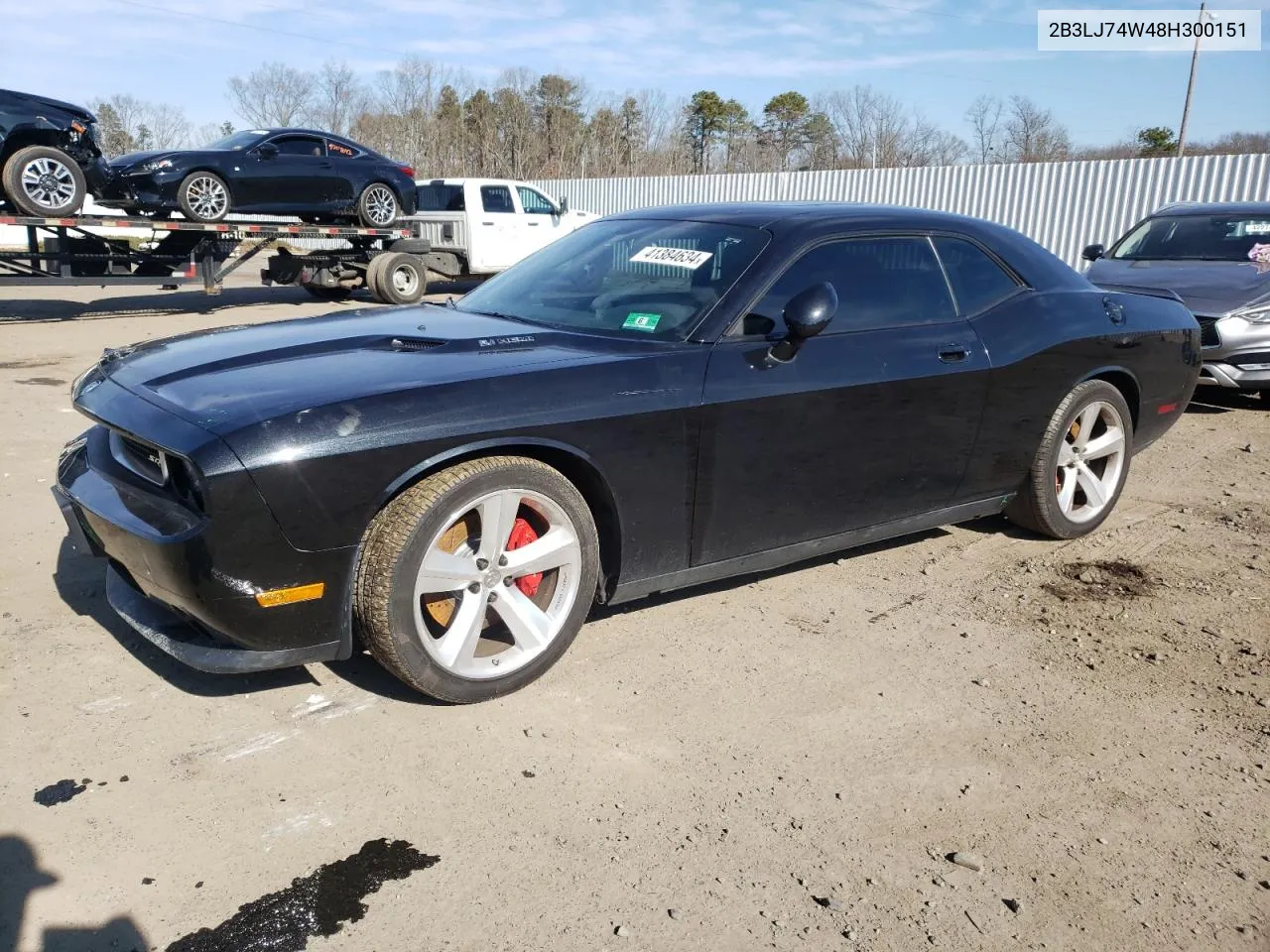 2008 Dodge Challenger Srt-8 VIN: 2B3LJ74W48H300151 Lot: 41384634