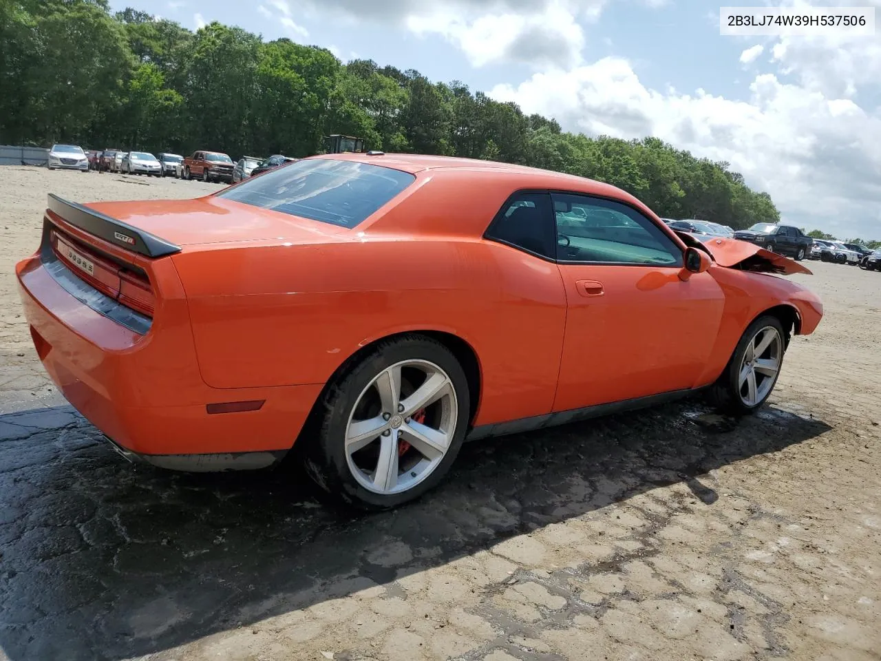 2009 Dodge Challenger Srt-8 VIN: 2B3LJ74W39H537506 Lot: 53835594