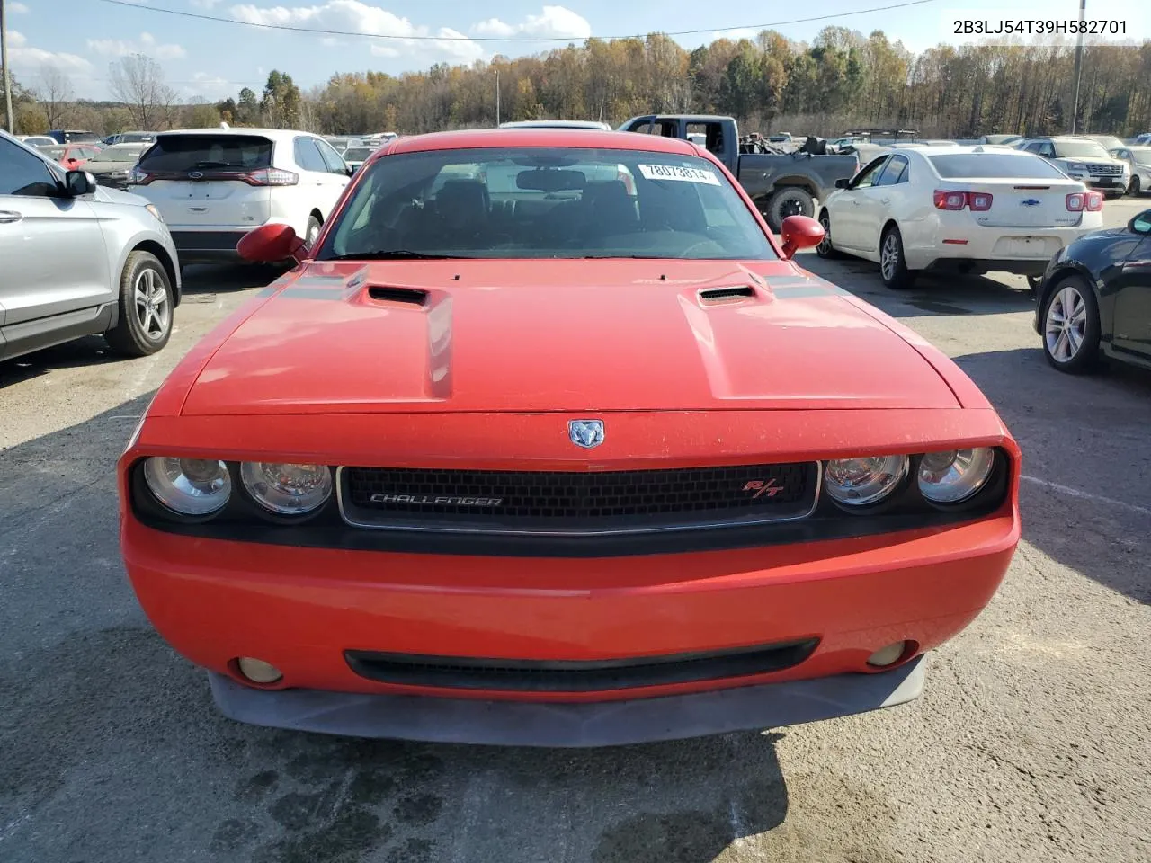 2009 Dodge Challenger R/T VIN: 2B3LJ54T39H582701 Lot: 78073814