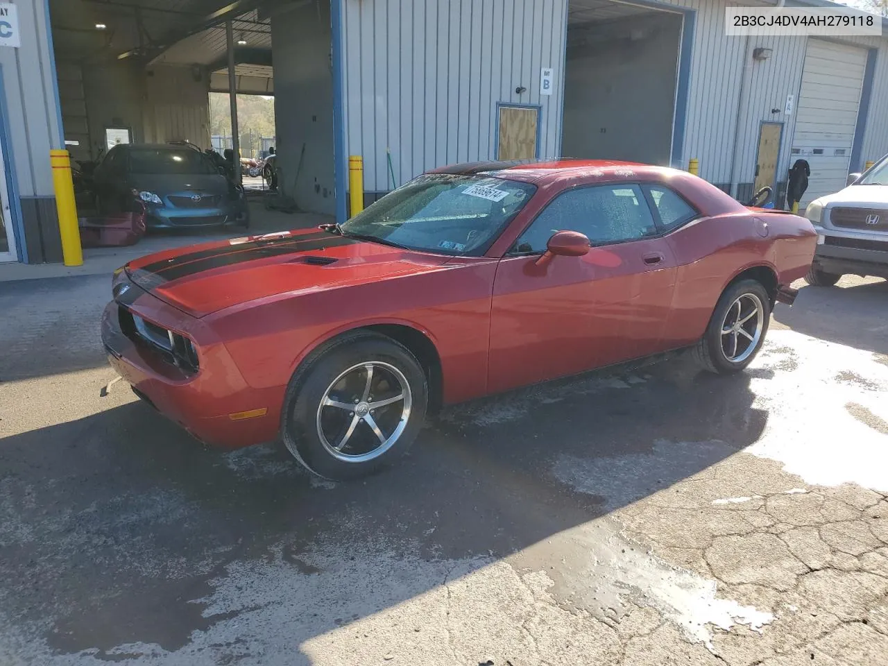 2B3CJ4DV4AH279118 2010 Dodge Challenger Se