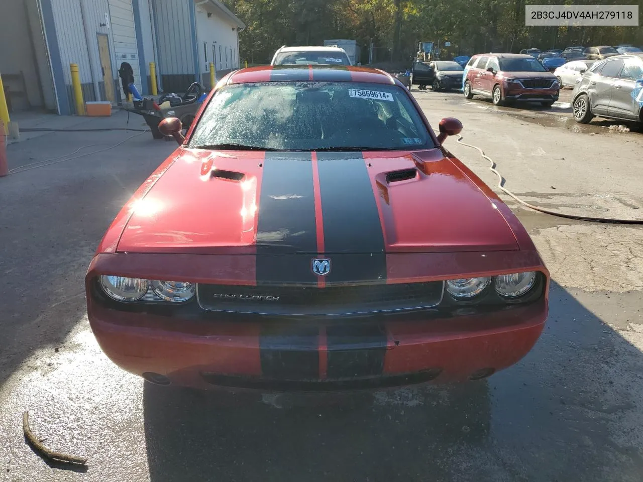 2B3CJ4DV4AH279118 2010 Dodge Challenger Se