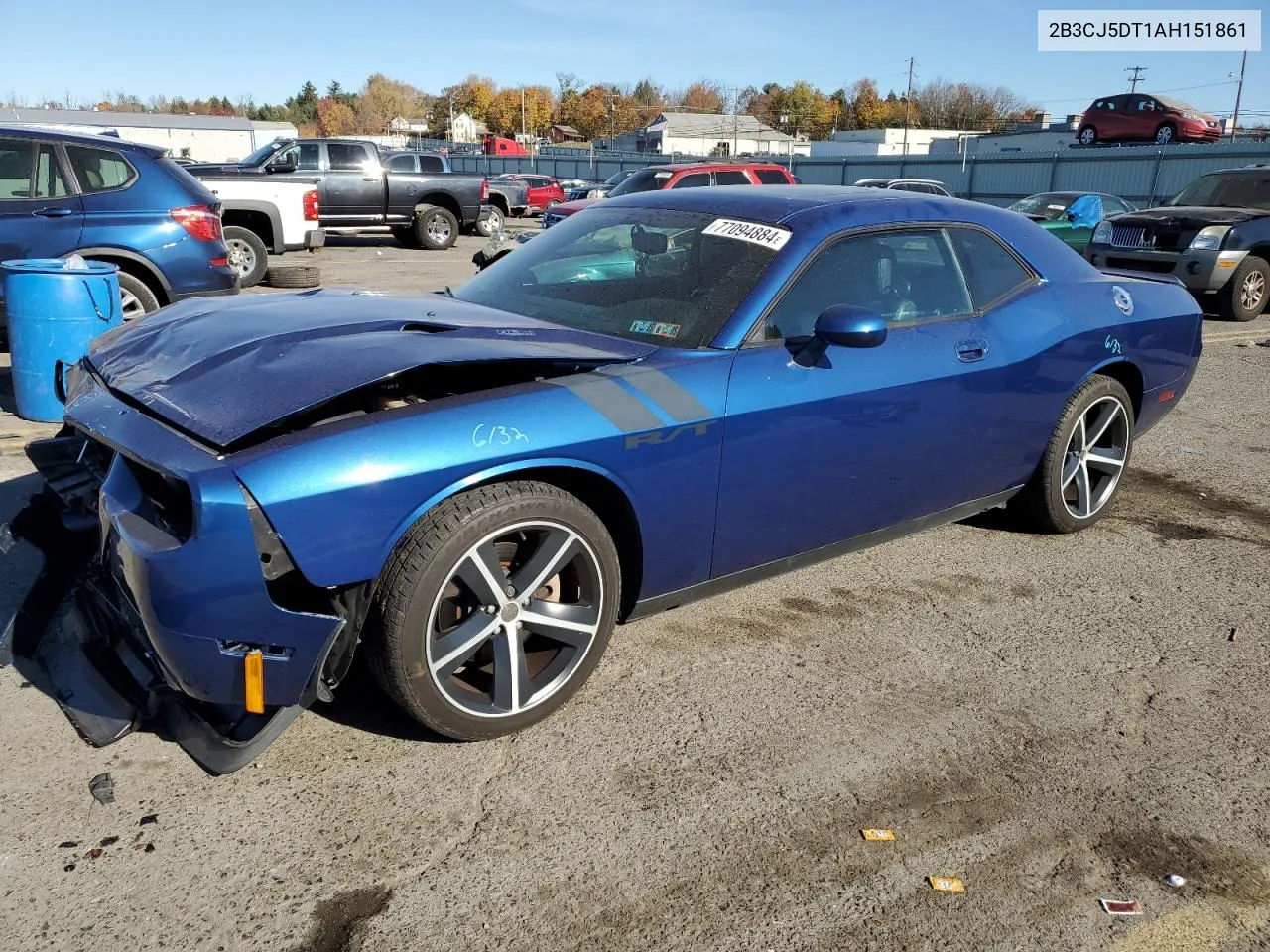 2010 Dodge Challenger R/T VIN: 2B3CJ5DT1AH151861 Lot: 77094884