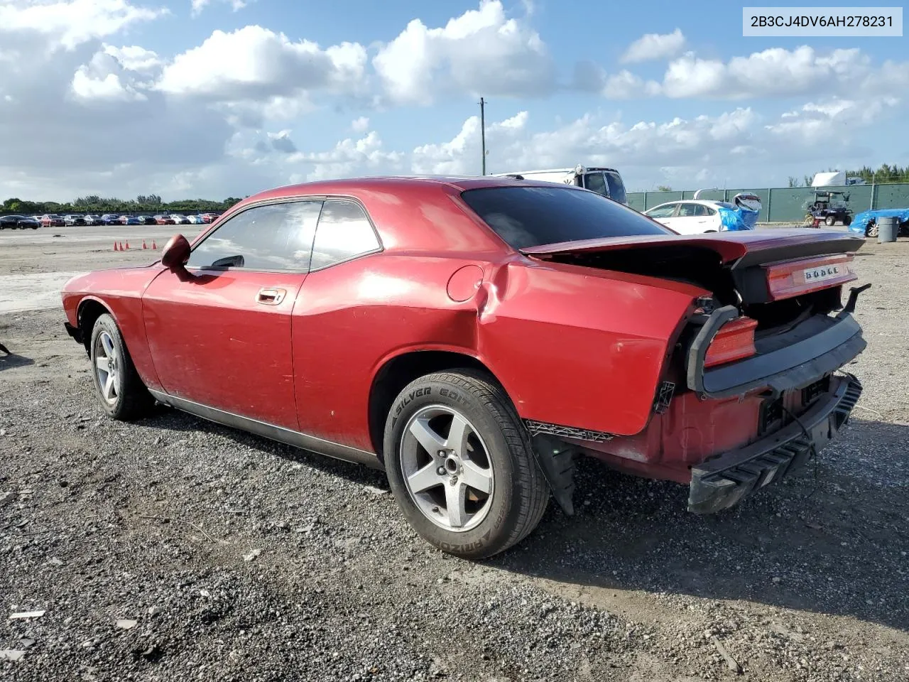 2010 Dodge Challenger Se VIN: 2B3CJ4DV6AH278231 Lot: 77309744