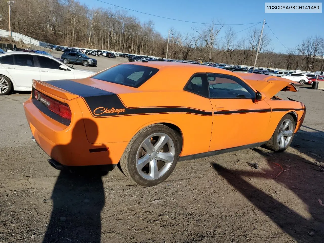 2012 Dodge Challenger Sxt VIN: 2C3CDYAG8CH141480 Lot: 46976744