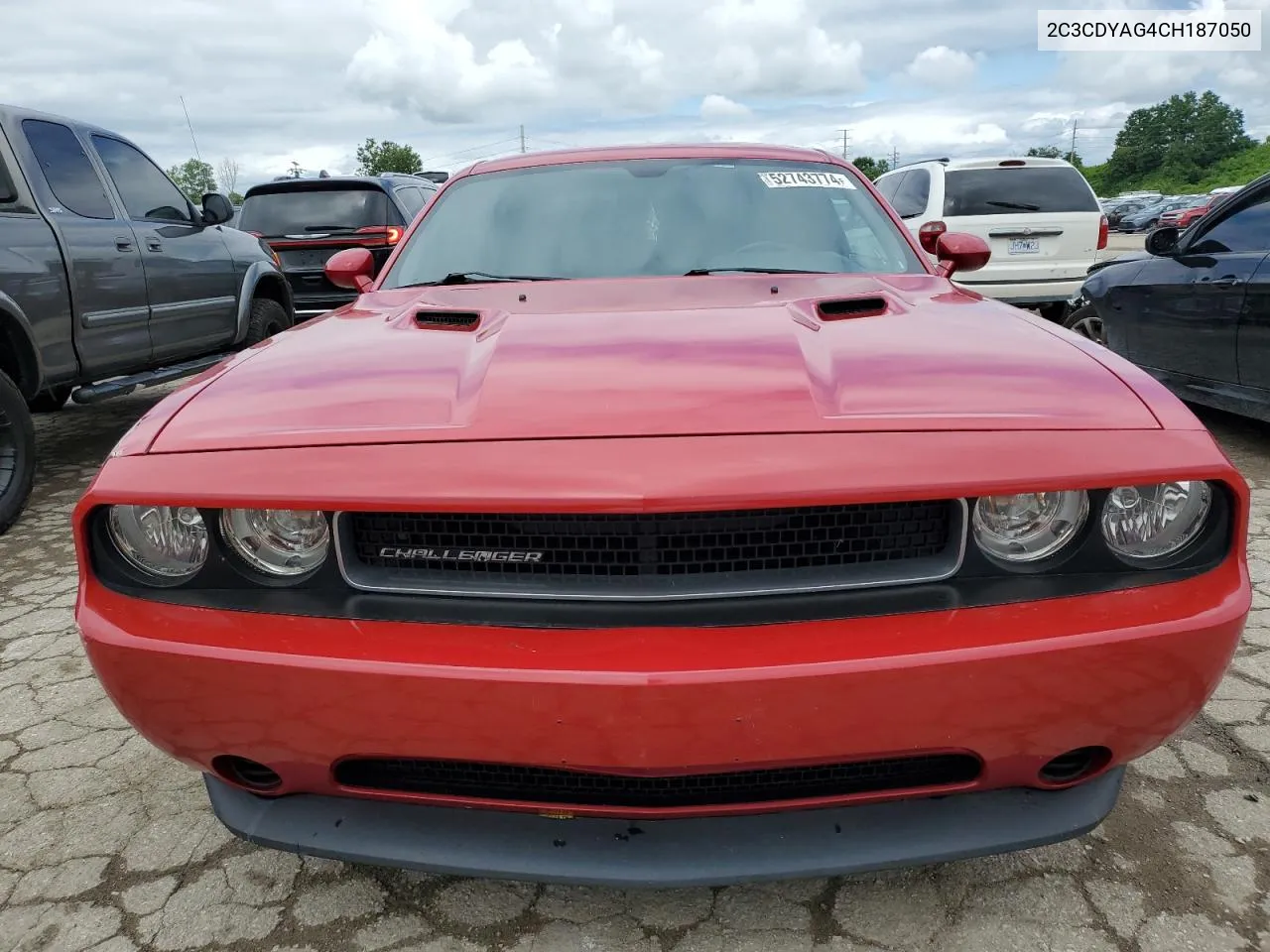 2012 Dodge Challenger Sxt VIN: 2C3CDYAG4CH187050 Lot: 52743774