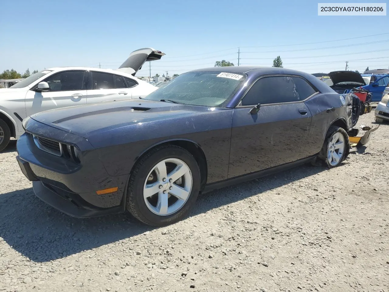 2012 Dodge Challenger Sxt VIN: 2C3CDYAG7CH180206 Lot: 61907414