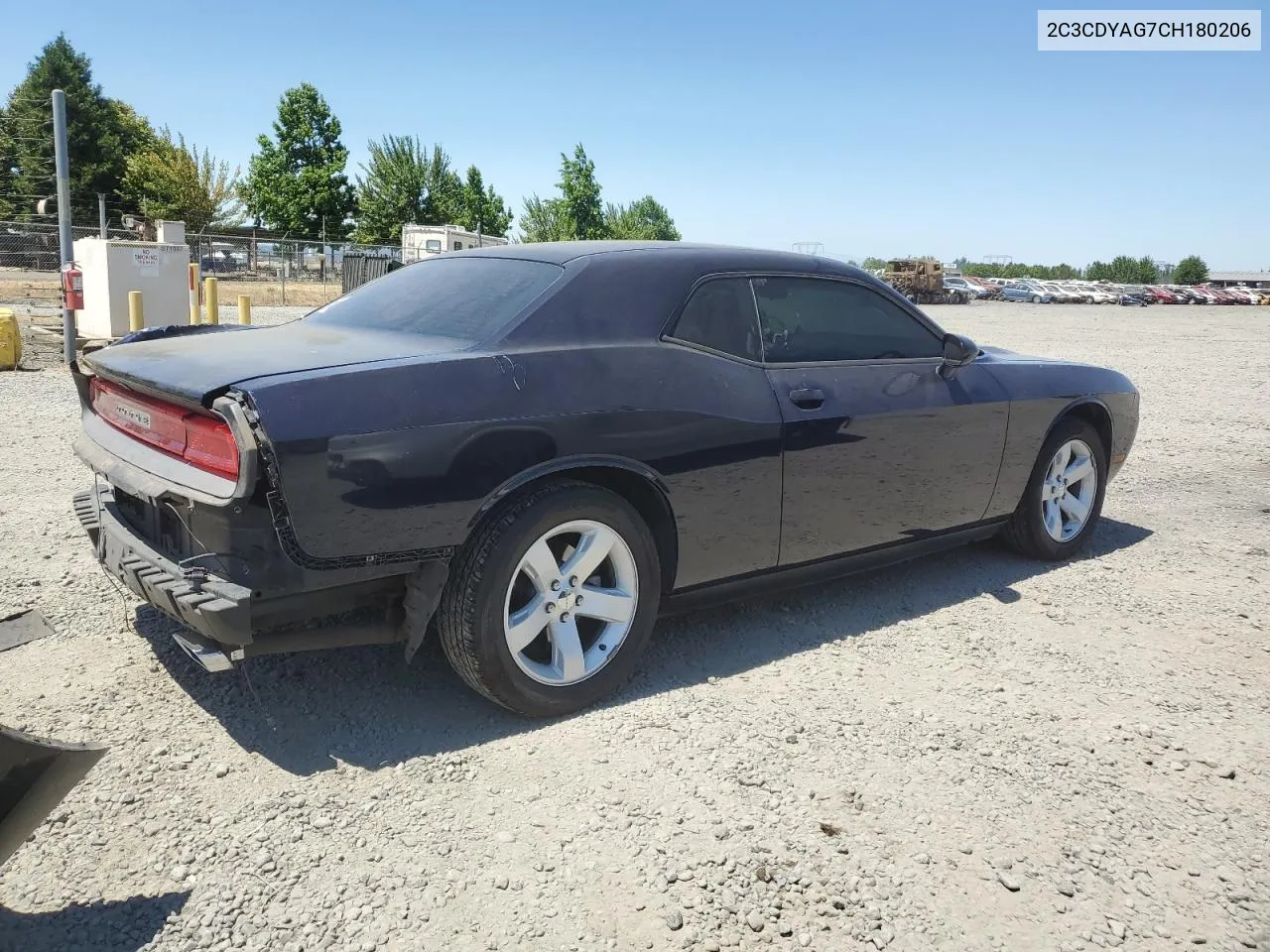 2C3CDYAG7CH180206 2012 Dodge Challenger Sxt