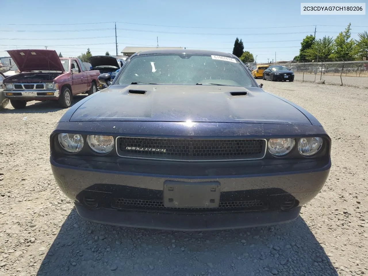 2012 Dodge Challenger Sxt VIN: 2C3CDYAG7CH180206 Lot: 61907414