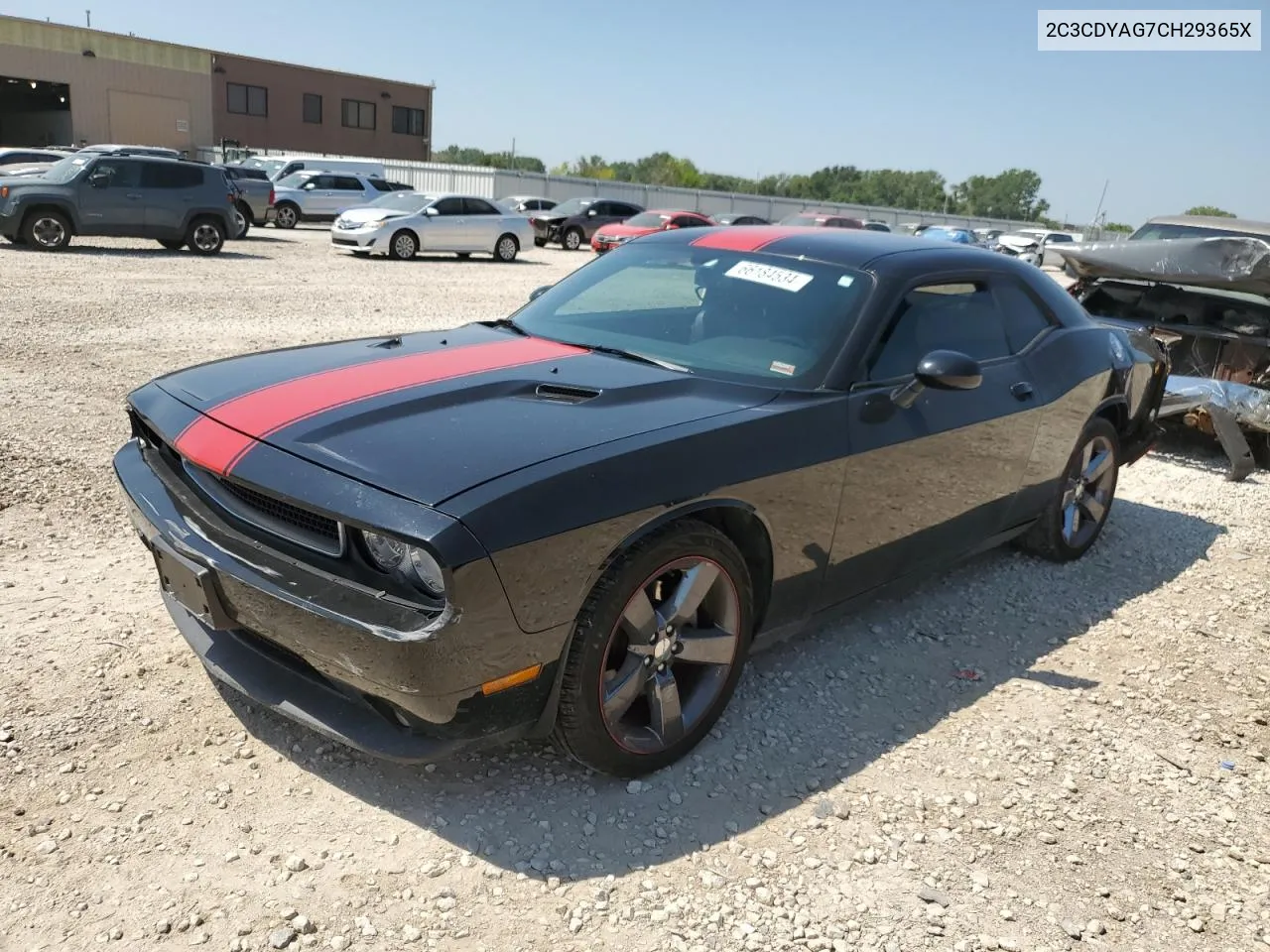 2012 Dodge Challenger VIN: 2C3CDYAG7CH29365X Lot: 66184534