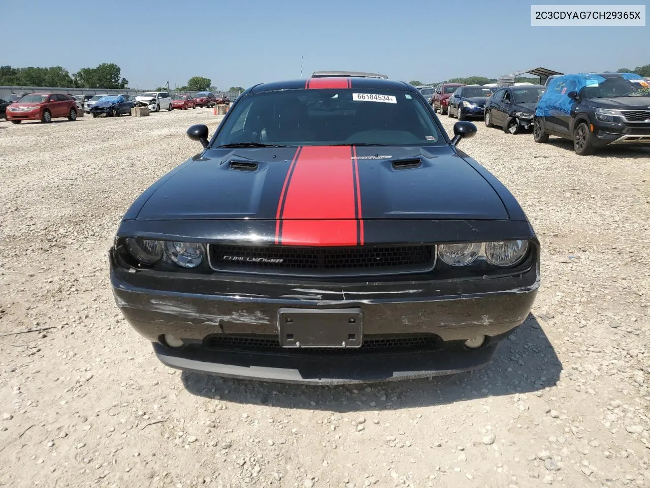 2012 Dodge Challenger VIN: 2C3CDYAG7CH29365X Lot: 66184534