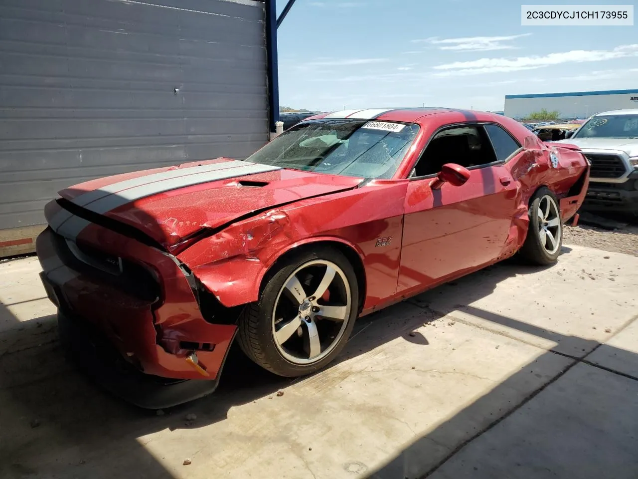 2012 Dodge Challenger Srt-8 VIN: 2C3CDYCJ1CH173955 Lot: 66801804