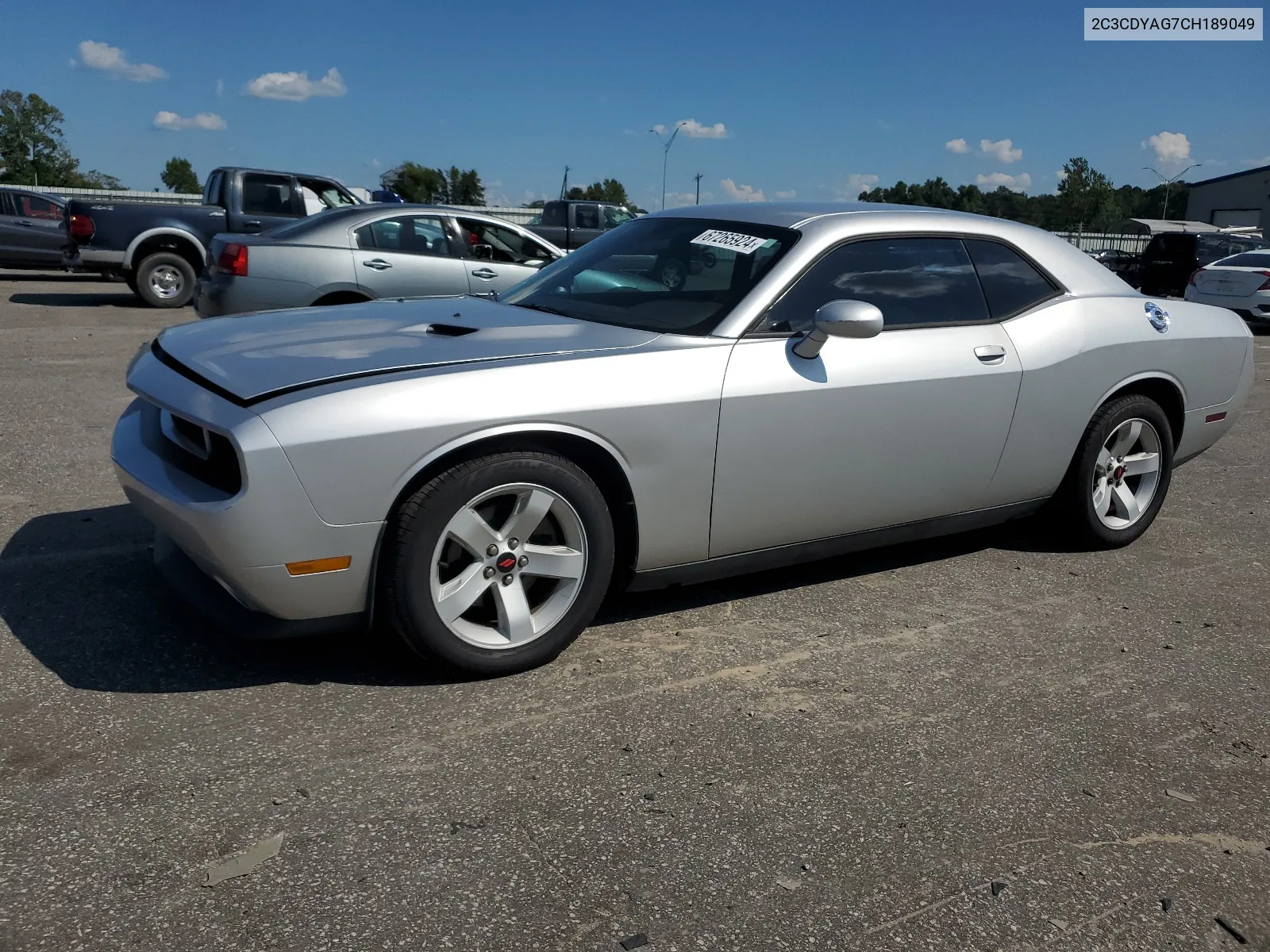 2C3CDYAG7CH189049 2012 Dodge Challenger Sxt