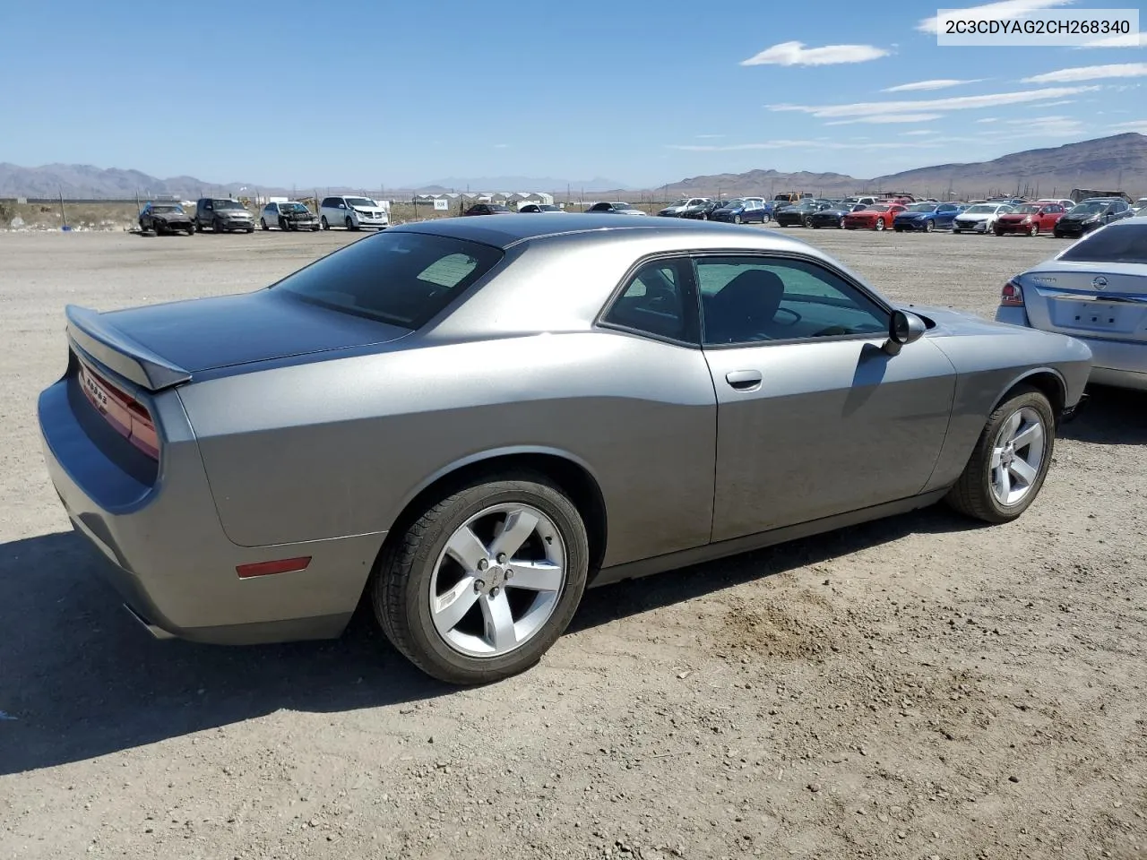 2012 Dodge Challenger Sxt VIN: 2C3CDYAG2CH268340 Lot: 68305604