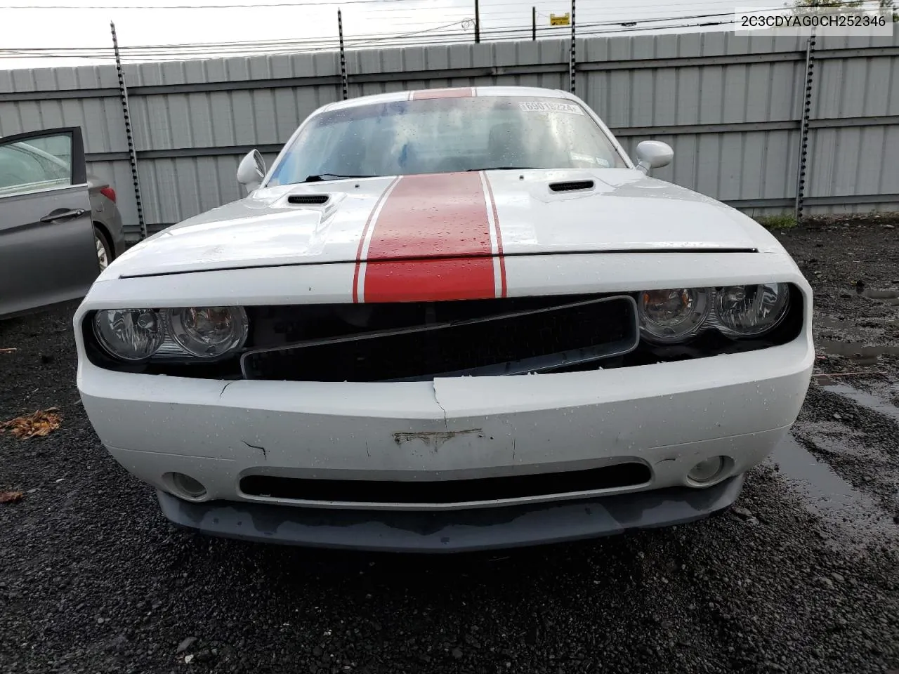 2012 Dodge Challenger Sxt VIN: 2C3CDYAG0CH252346 Lot: 69018224